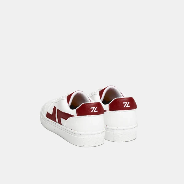 Baskets véganes blanches et bordeaux - Alpha Millésime - Image 3